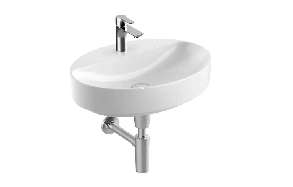 UMYWALKA NABLATOWA OWALNA VARIFORM 60x45 CM Z OTWOREM BEZ PRZELEWU BIAŁY