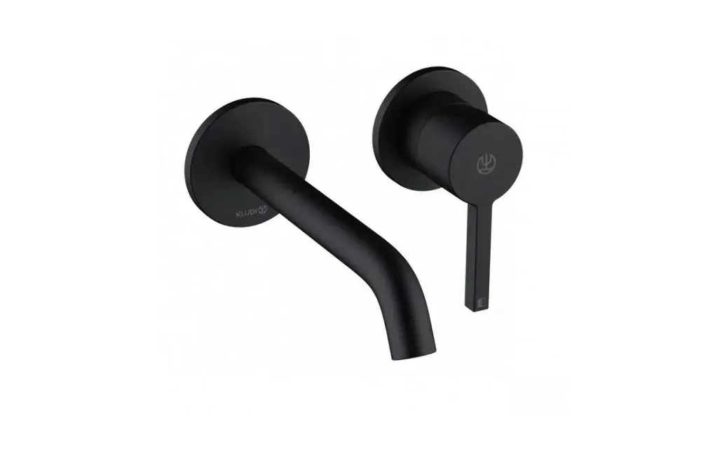 BATERIA UMYWALKOWA NOVA FONTE PODTYNKOWAWYLEWKA 180 MM CZARNY MATOWY