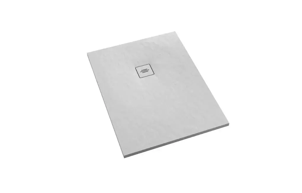 Brodzik kompozytowy Stabilsound Plus® Protos White Stone 90x120x4,5 cm, prostokątny