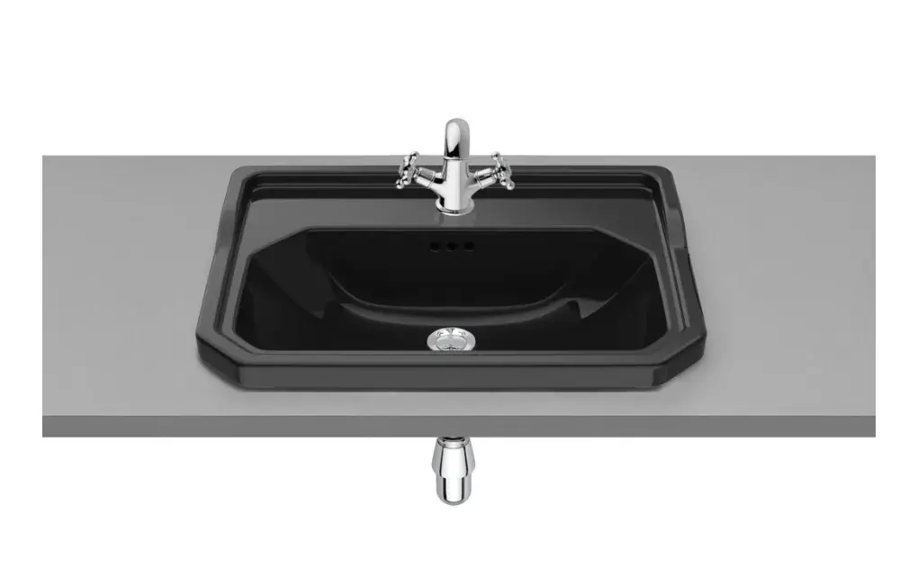 Umywalka nablatowa Carmen 60x45 cm czarny