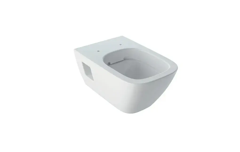 MISKA WISZACA SELNOVA SQUARE PREMIUM RIMFREE CZĘŚCIOWEO ODKRYTE MOCOWANIA BIAŁY