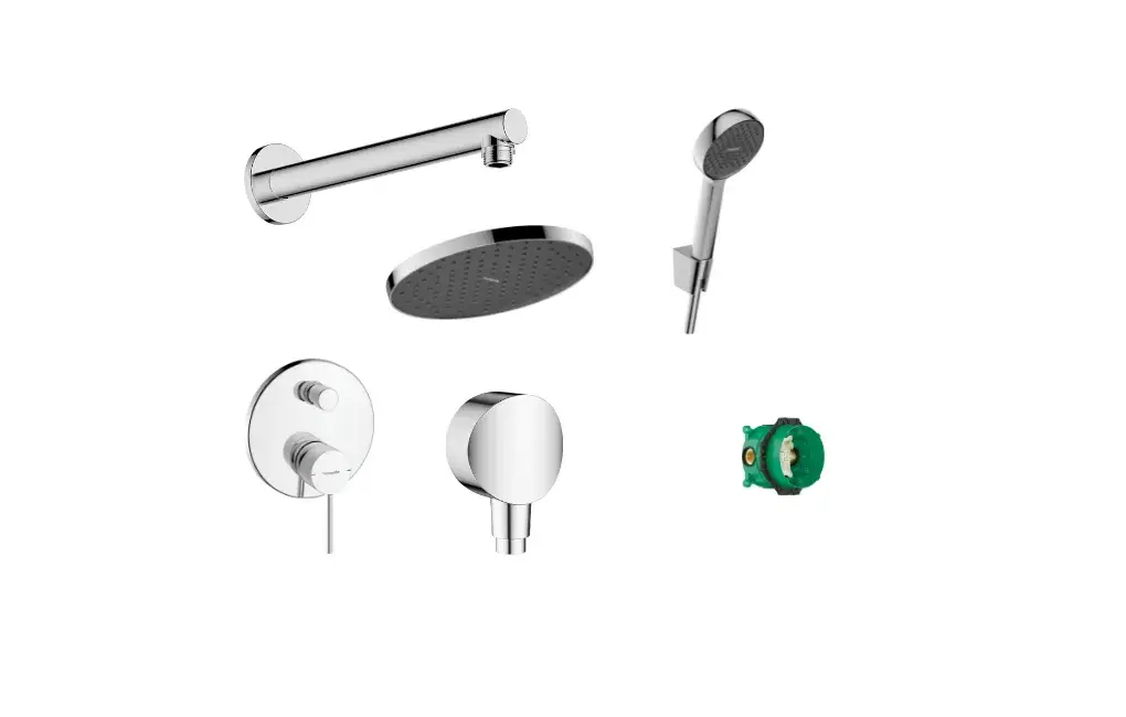 PAKIET NATRYSKOWY PODTYNKOWY ZESIS S GŁOWICA, FI 240 RĄCZKA 2S CHROM