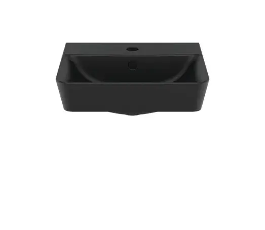 Umywalka nablatowa Connect Air Cube 40 cm czarny mat