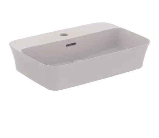 Umywalka nablatowa Ipalyss 55x38 cm z półką popielaty