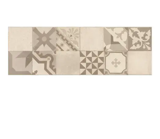 Płytka ścienna Work beige vintage dekor 30x90 cm rektyfikowana