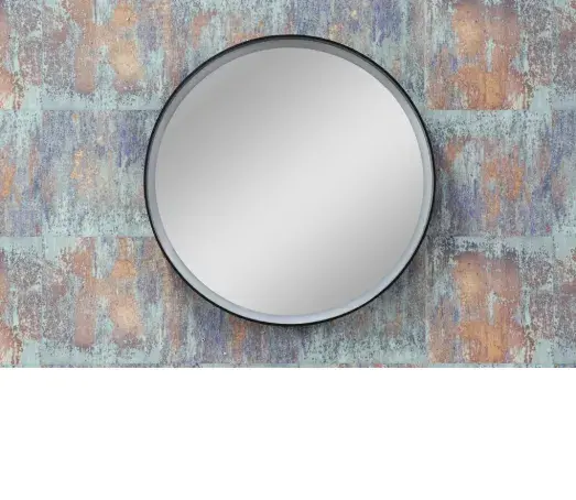 Lustro Olymp fi 80 cm w czarnej ramie aluminiowej