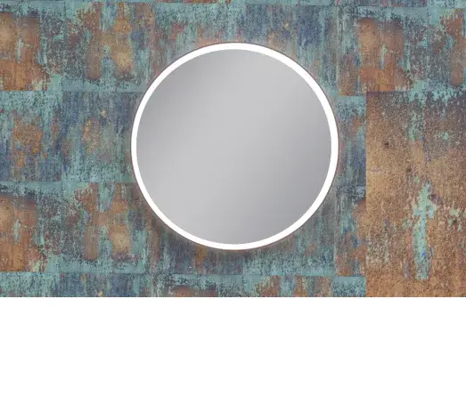 Lustro Olymp fi 80 cm w złotej ramie aluminiowej