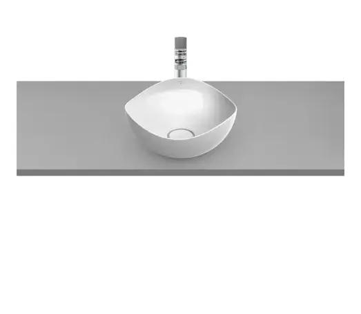 Umywalka nablatowa Ohtake 37x37 cm biały