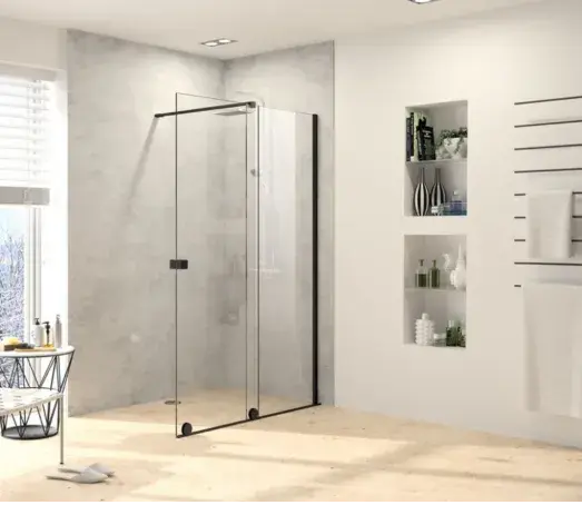 Drzwi prysznicowe walk-in Xtensa Black Edition