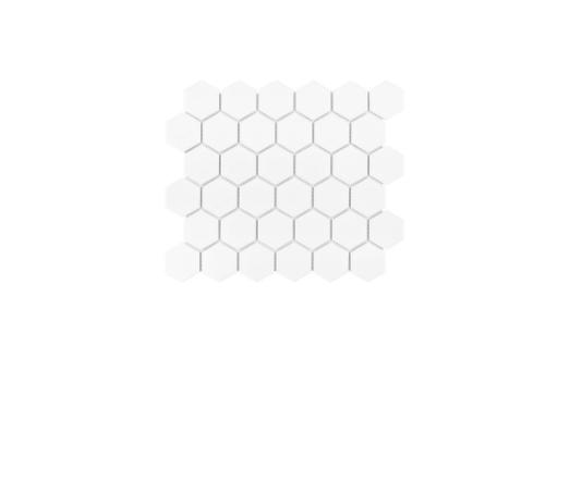 Mozaika Hexagon white matt