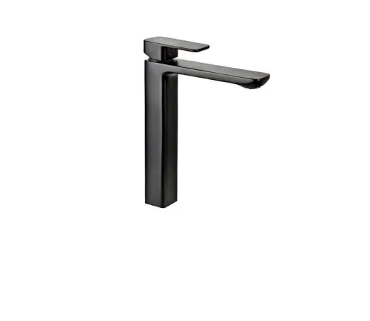 Stojąca bateria umywalkowa Loft wysoka czarny mat