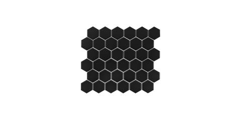 Hexagon black 51 28,2x27,1 cm matt