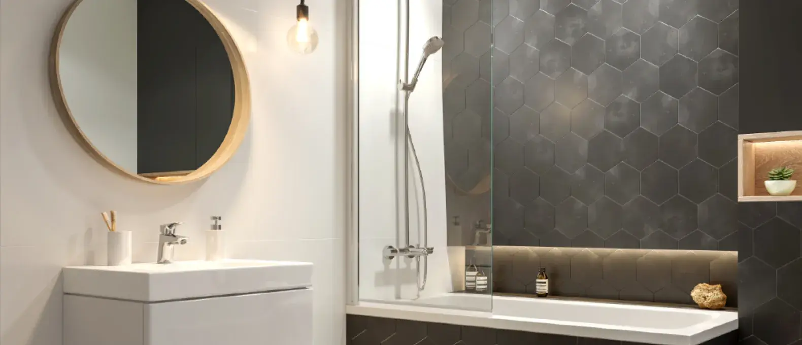 Kompromis w niewielkiej łazience – wanna i prysznic w jednym