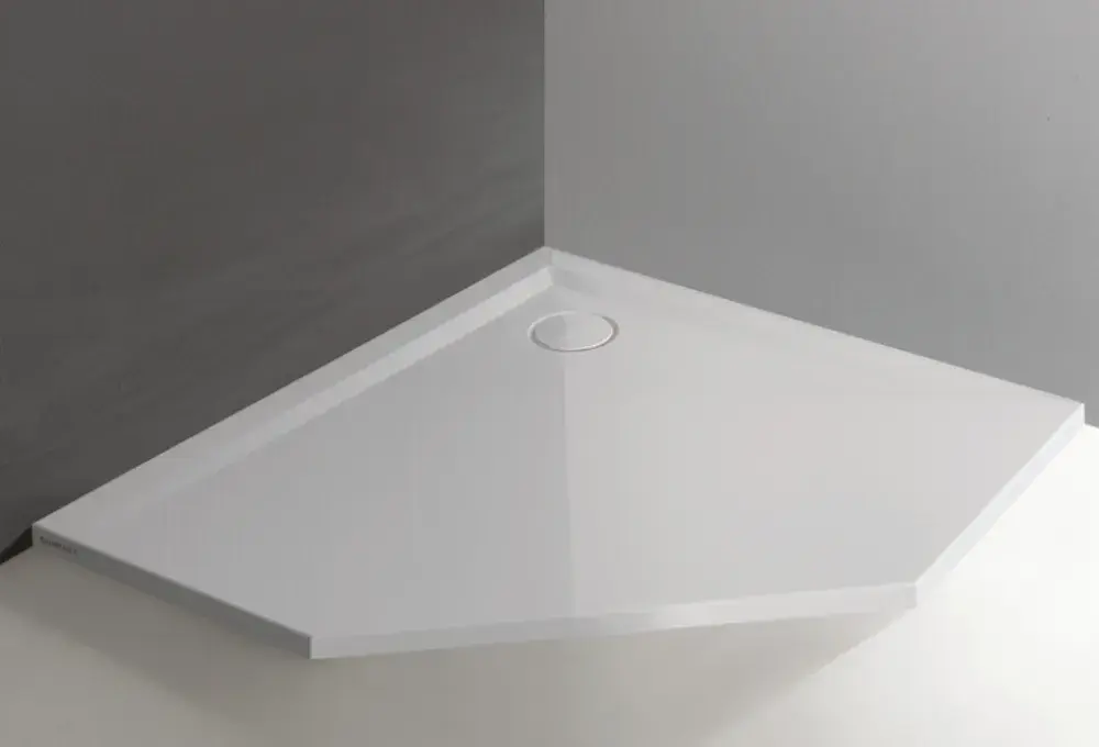 Brodzik pięciokątny mineralny Space Mineral 90x90 cm