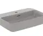 Umywalka nablatowa Ipalyss 55x38 cm bez otworu z jasny szary