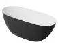 Wanna wolnostojąca SanitaOne 160x74 cm biały mat/czarny mat